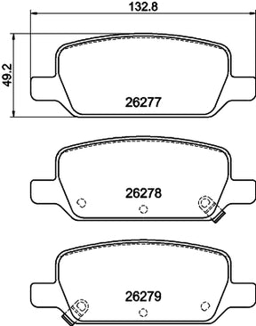 8008244-00-B 8008249-00-A 8008245-00-B Brake Pads Set Rear For Tesla Model 3 Model Y