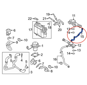 94610723975 Engine Crankcase Breather Hose Vent Pipe Valve Hose Pipe Fit For Porsche Panamera 970