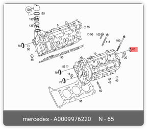 0009976220 Engine Expansion Plug Timing Cover For Mercedes Benz C300 W204 W212 W211 W463 W164 W251 M271 M274