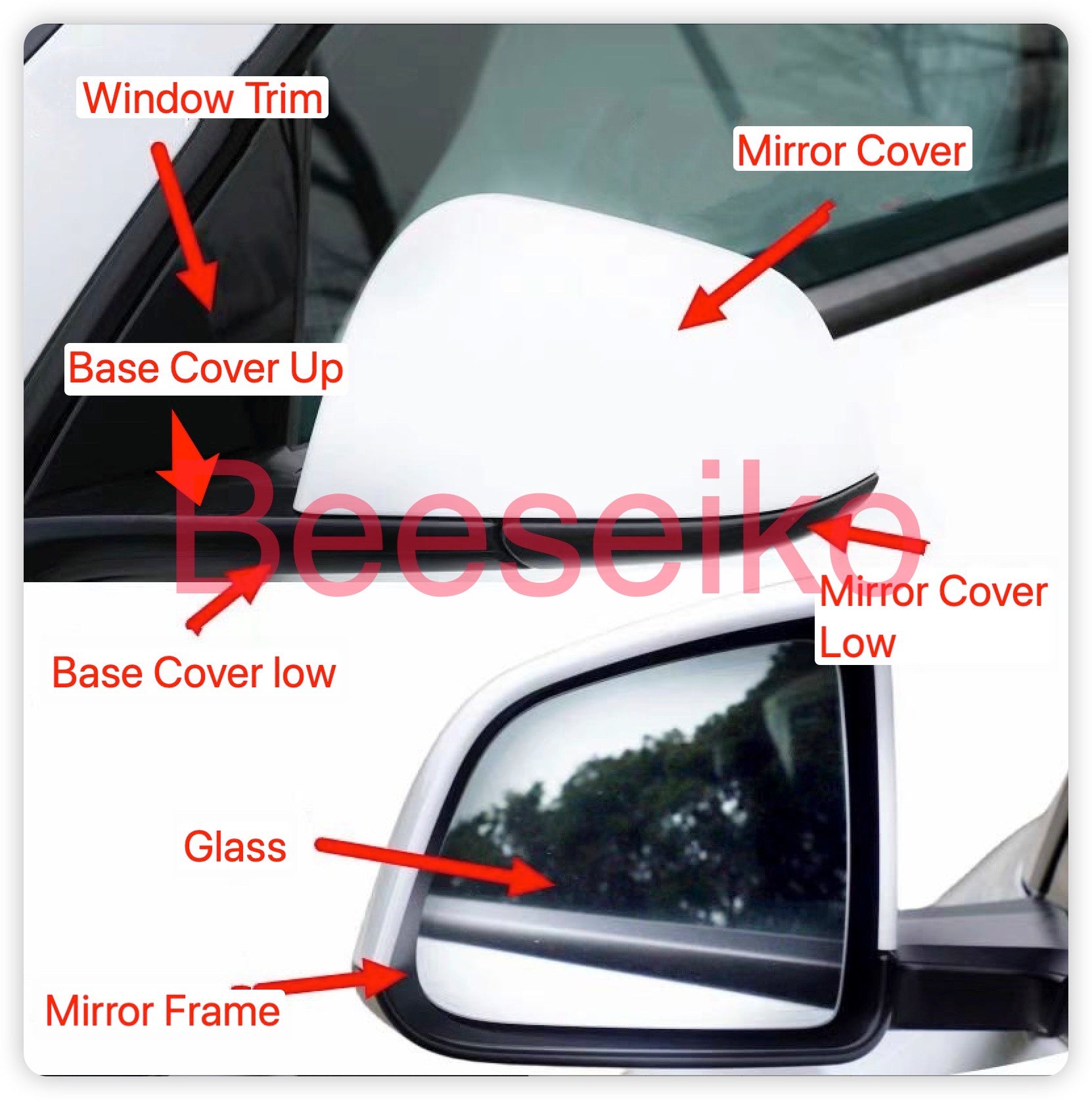 1495593-00-A 1495594-00-A 1521939-00-A 1495632-00-B 1495633-00-B Door Mirror Rearview mirror Cover Trim For Tesla Model Y  2021-2023